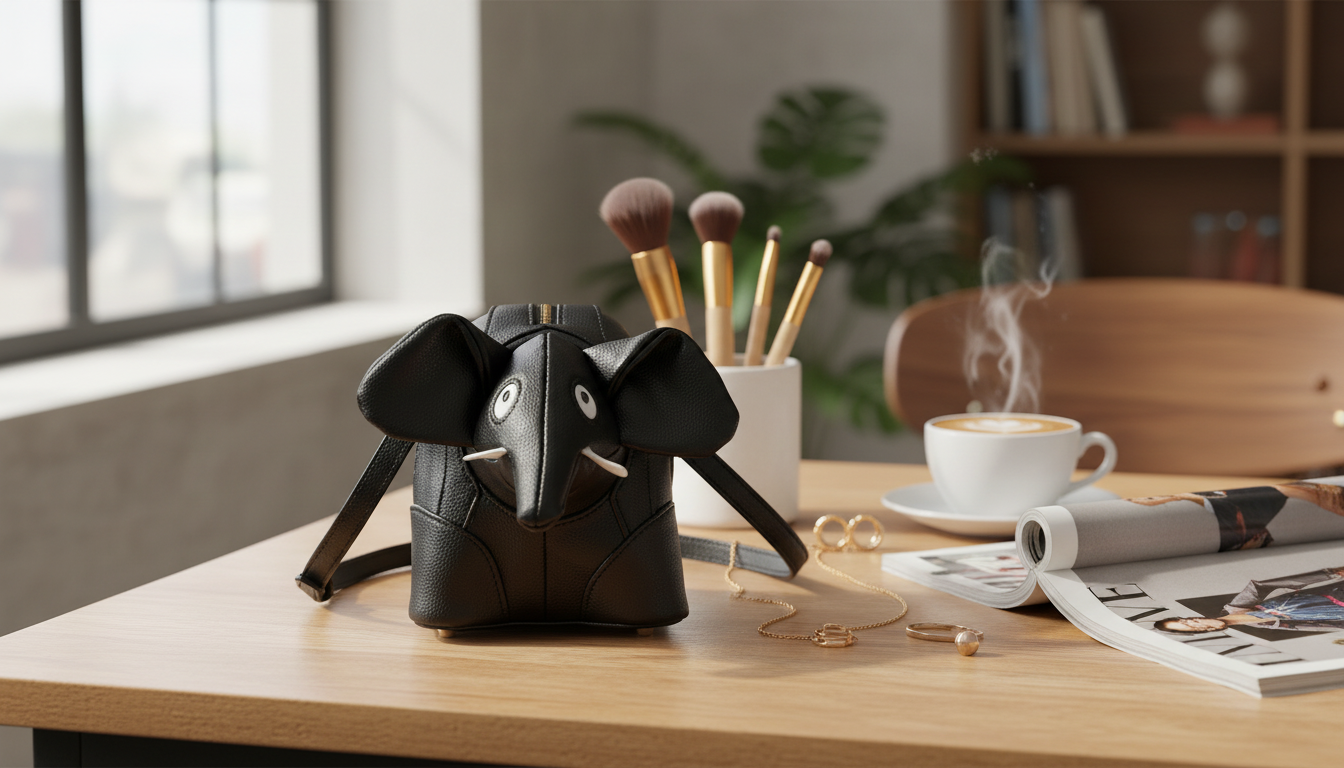 Elephant-Shaped PU Crossbody Bag: Cute, Compact & Hands-Free