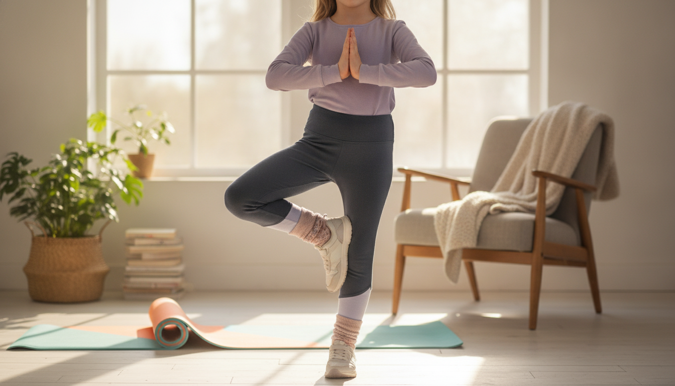 Girls’ Fleece-Lined Yoga Leggings: Warm & Stay-Put