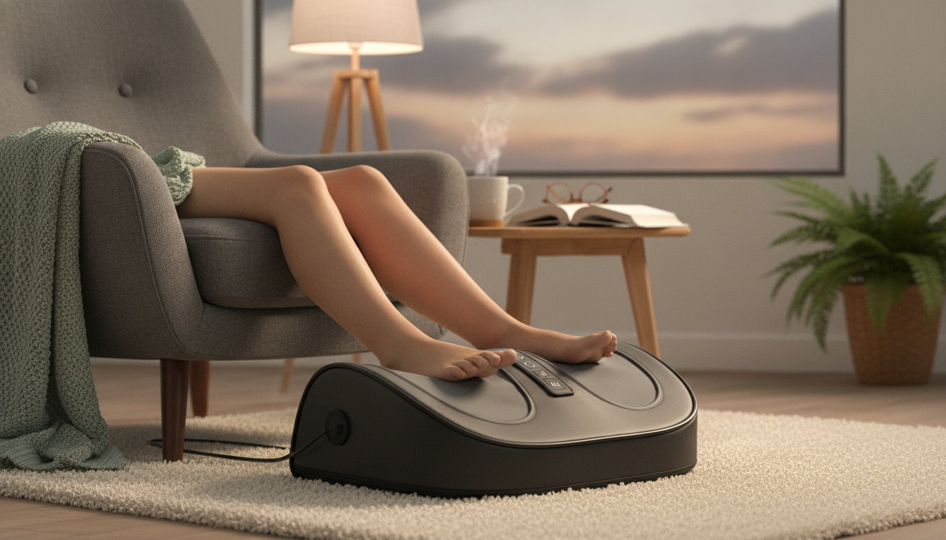 Shiatsu Foot & Calf Massager with 42°C Heat Relief